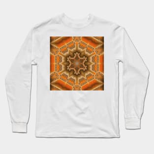 glowing molten gold and orange abstract design Long Sleeve T-Shirt